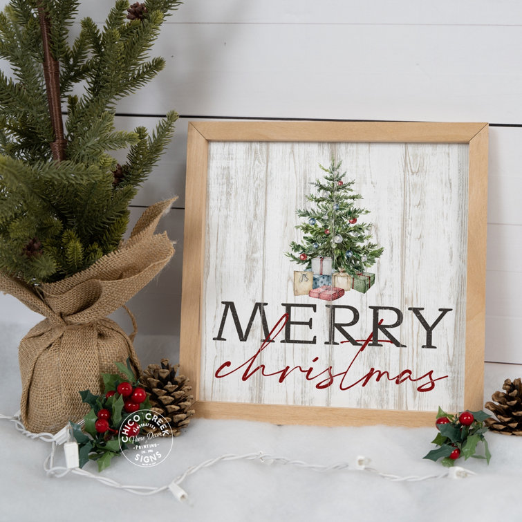 The Holiday Aisle Merry Christmas Wood Sign Wayfair